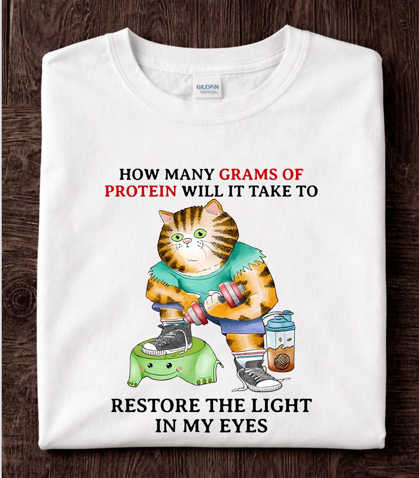 Funny Gym Cat T-Shirt