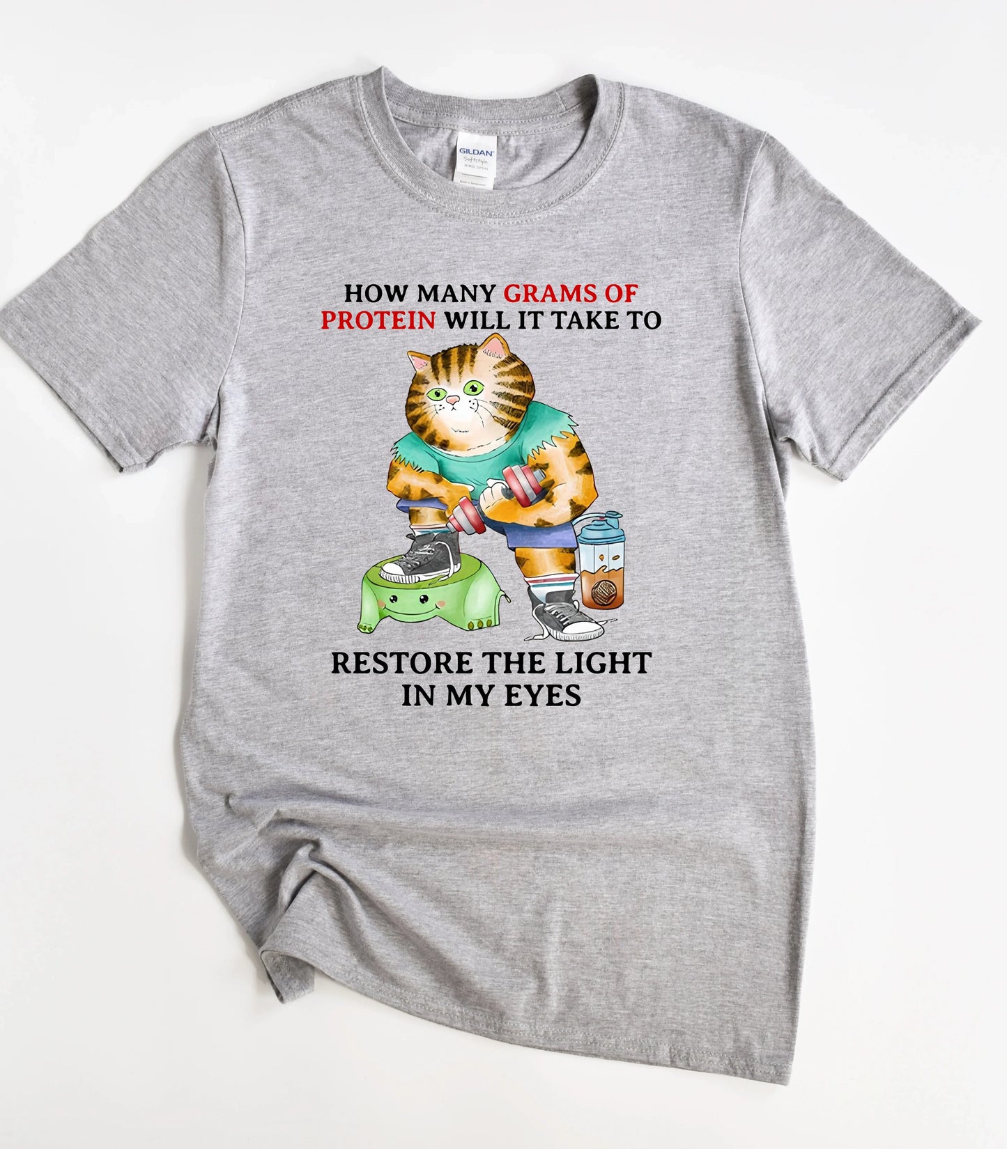 Funny Gym Cat T-Shirt