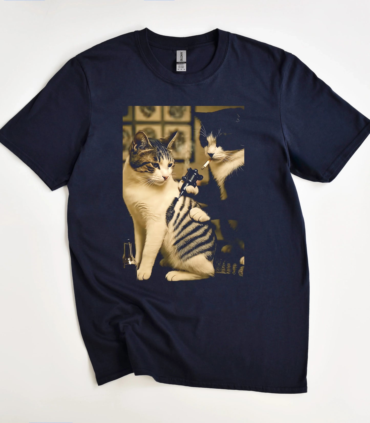 Retro Cat Tattoo T-Shirt
