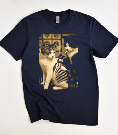 Retro Cat Tattoo T-Shirt
