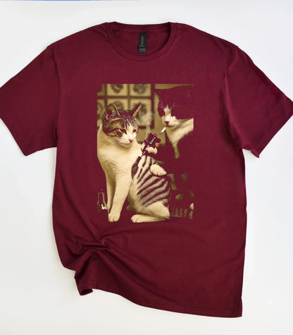 Retro Cat Tattoo T-Shirt