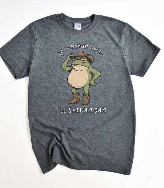 If I Shenan Once I'll Shenanigan Frog T-Shirt