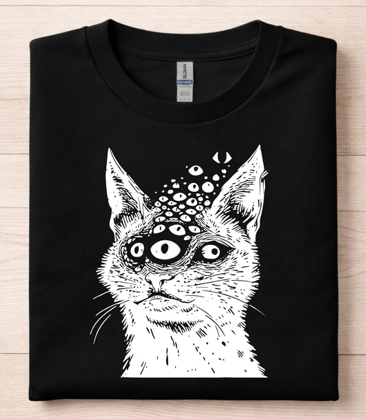 Weirdcore Dark Cat T-Shirt