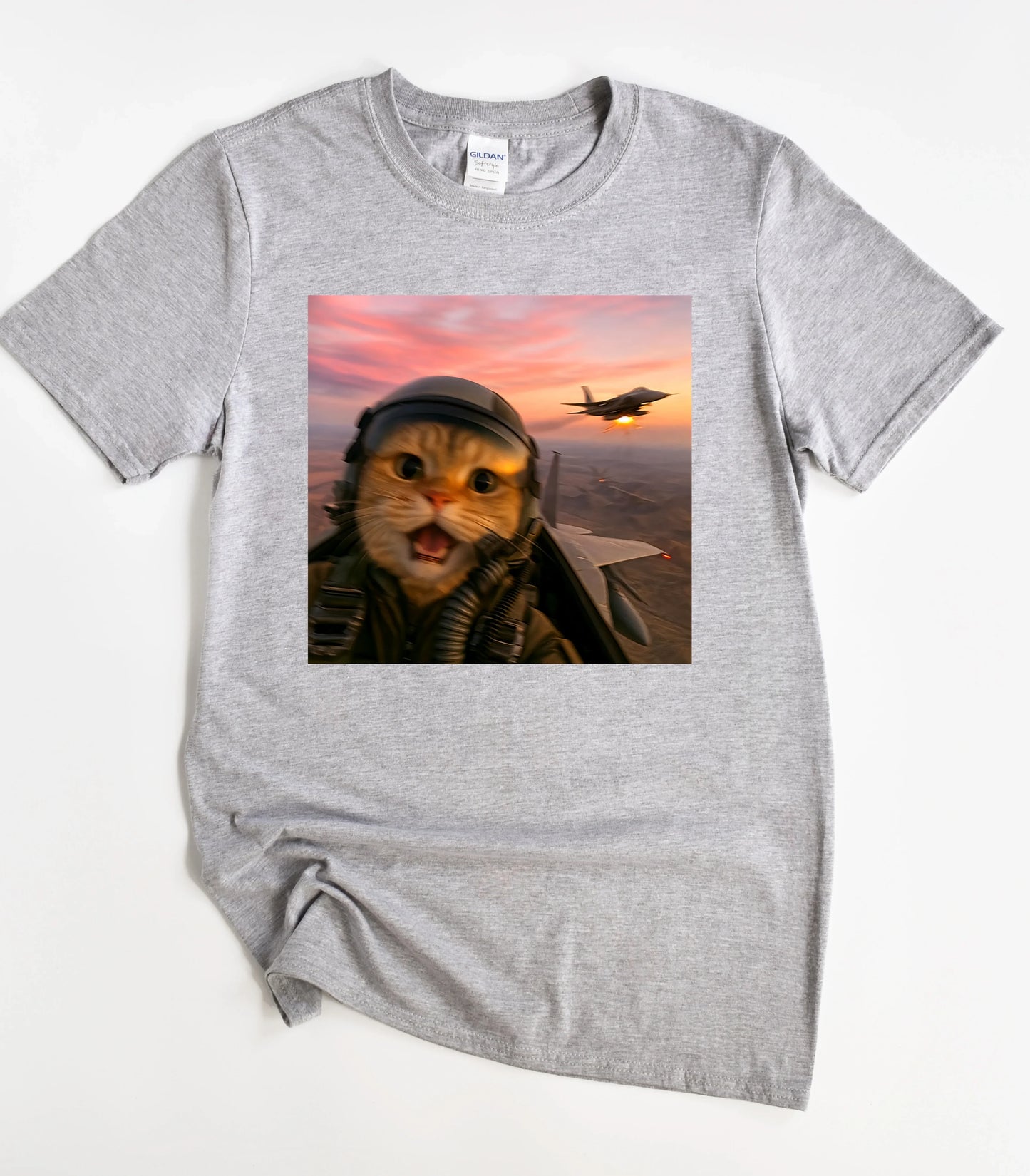 Fighter Pilot Cat T-Shirt