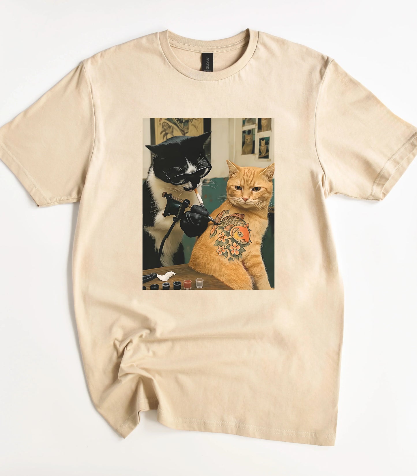 Tattoo Artist Cat T-Shirt