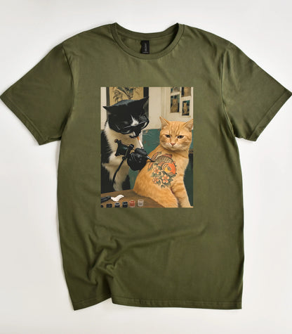 Tattoo Artist Cat T-Shirt