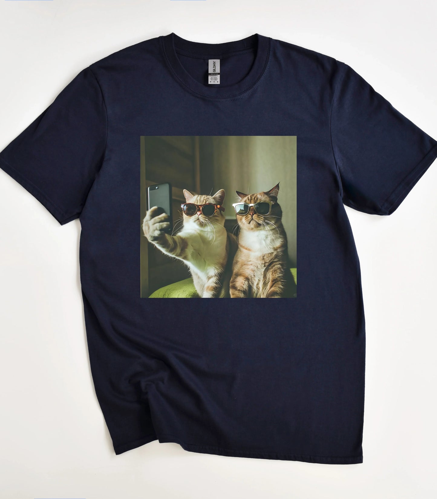 Retro Cat Selfie T-Shirt