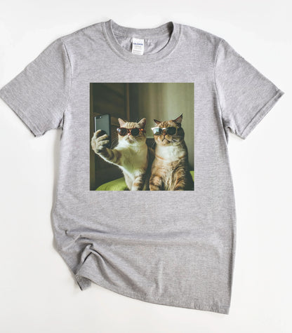 Retro Cat Selfie T-Shirt