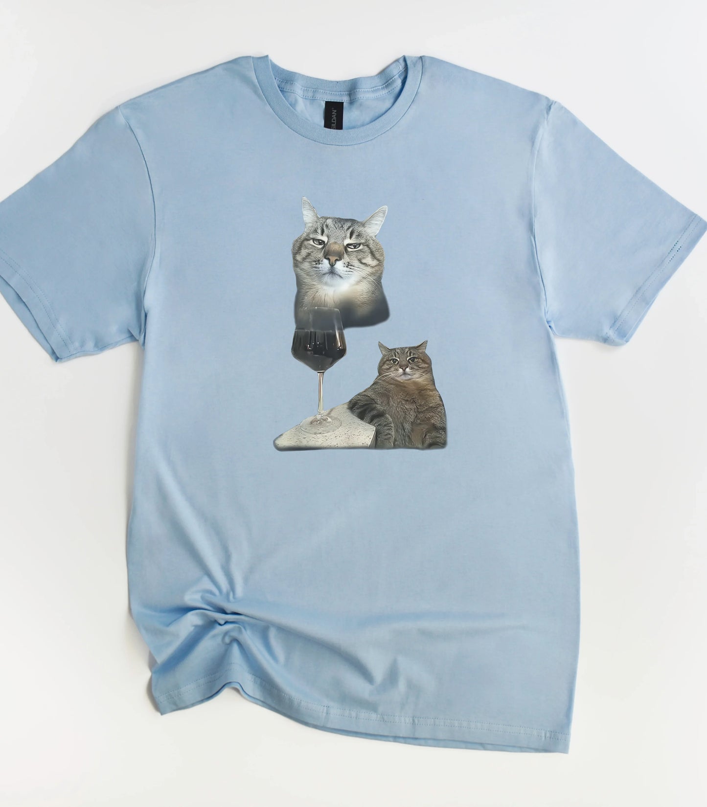 Drinking Wine Cat T-Shirt