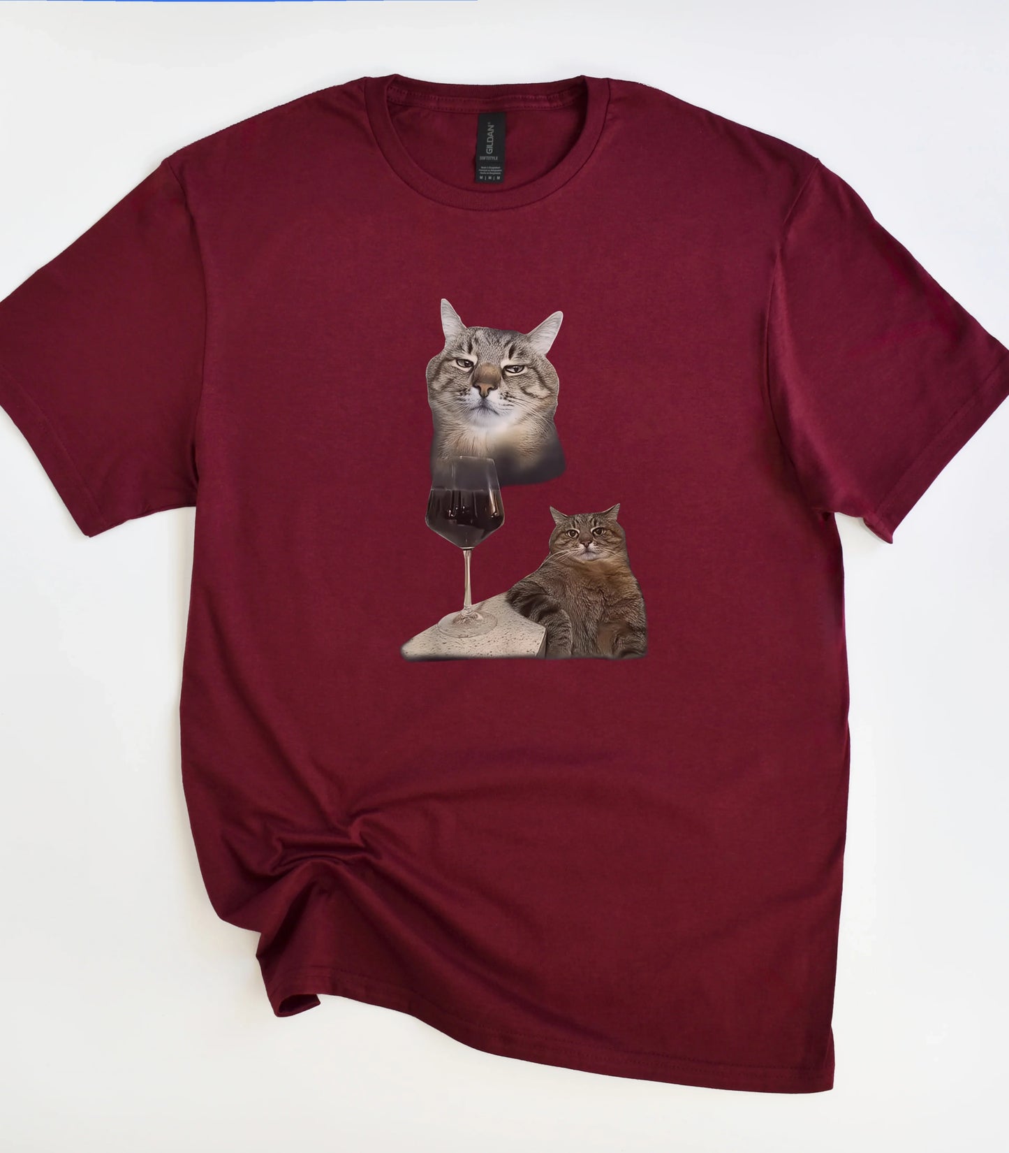 Drinking Wine Cat T-Shirt