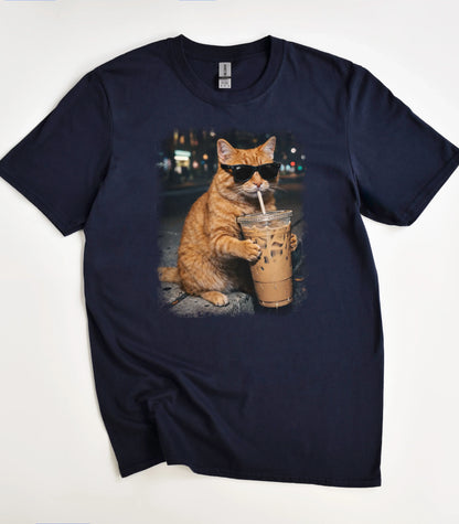 Iced Coffee Cat T-Shirt