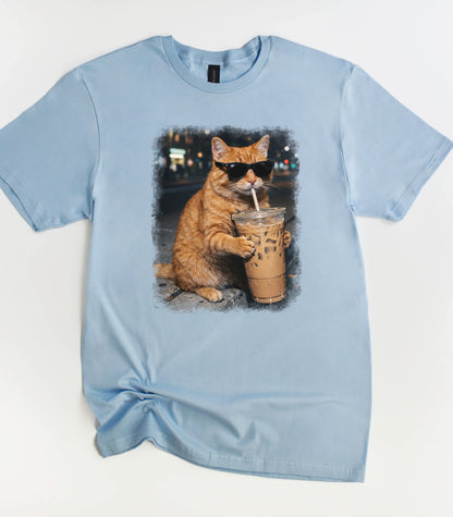 Iced Coffee Cat T-Shirt