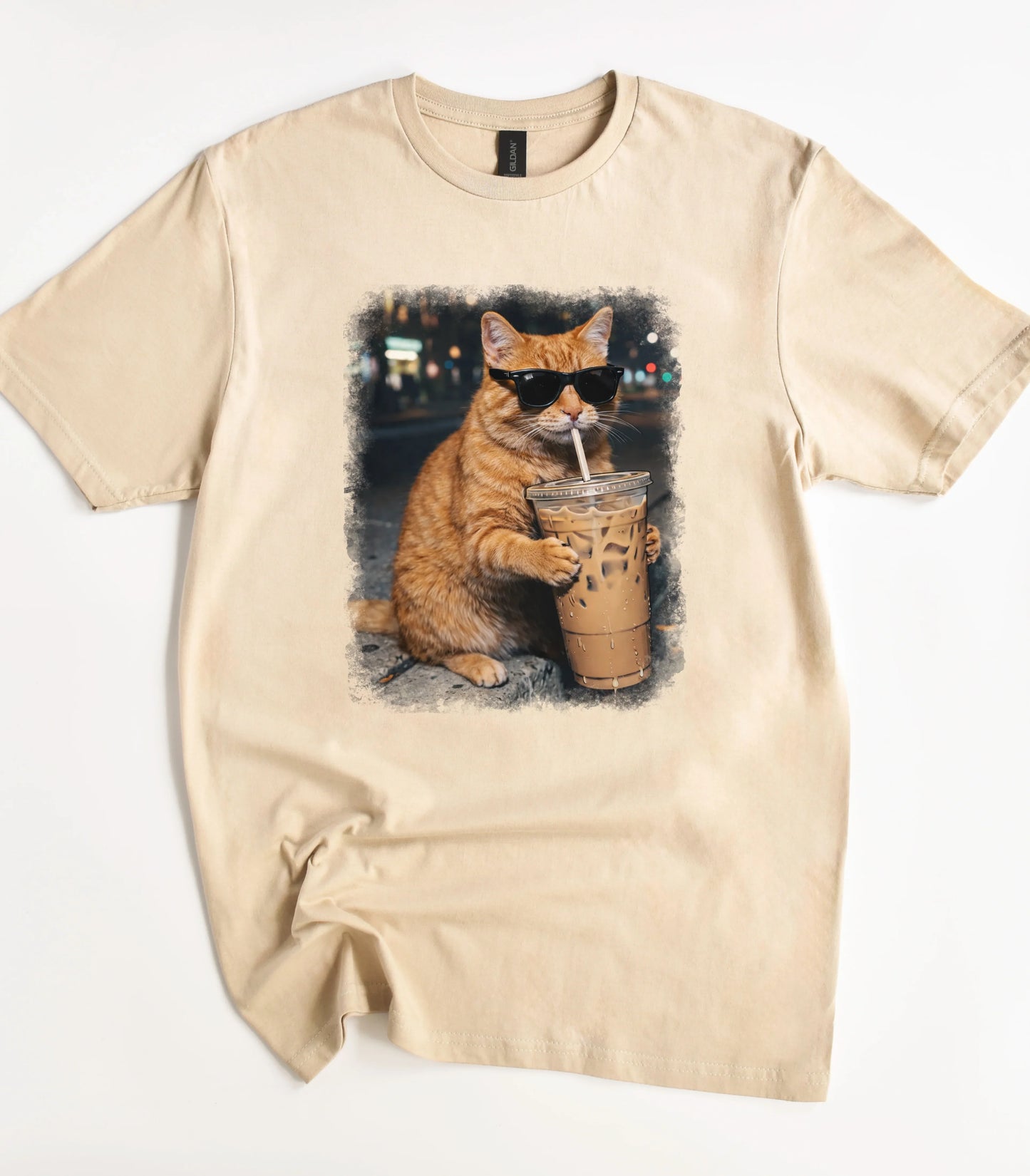 Iced Coffee Cat T-Shirt