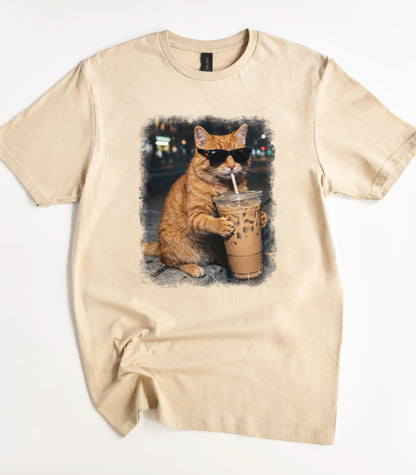 Iced Coffee Cat T-Shirt