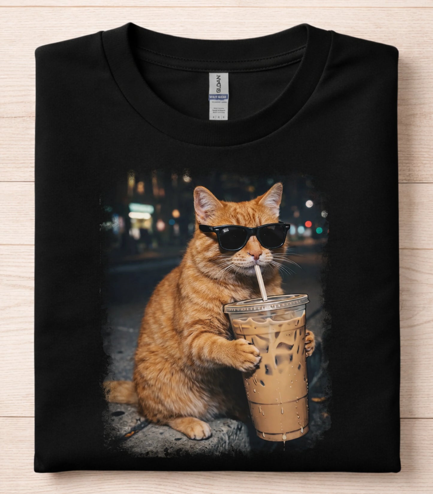 Iced Coffee Cat T-Shirt