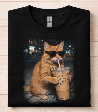 Iced Coffee Cat T-Shirt