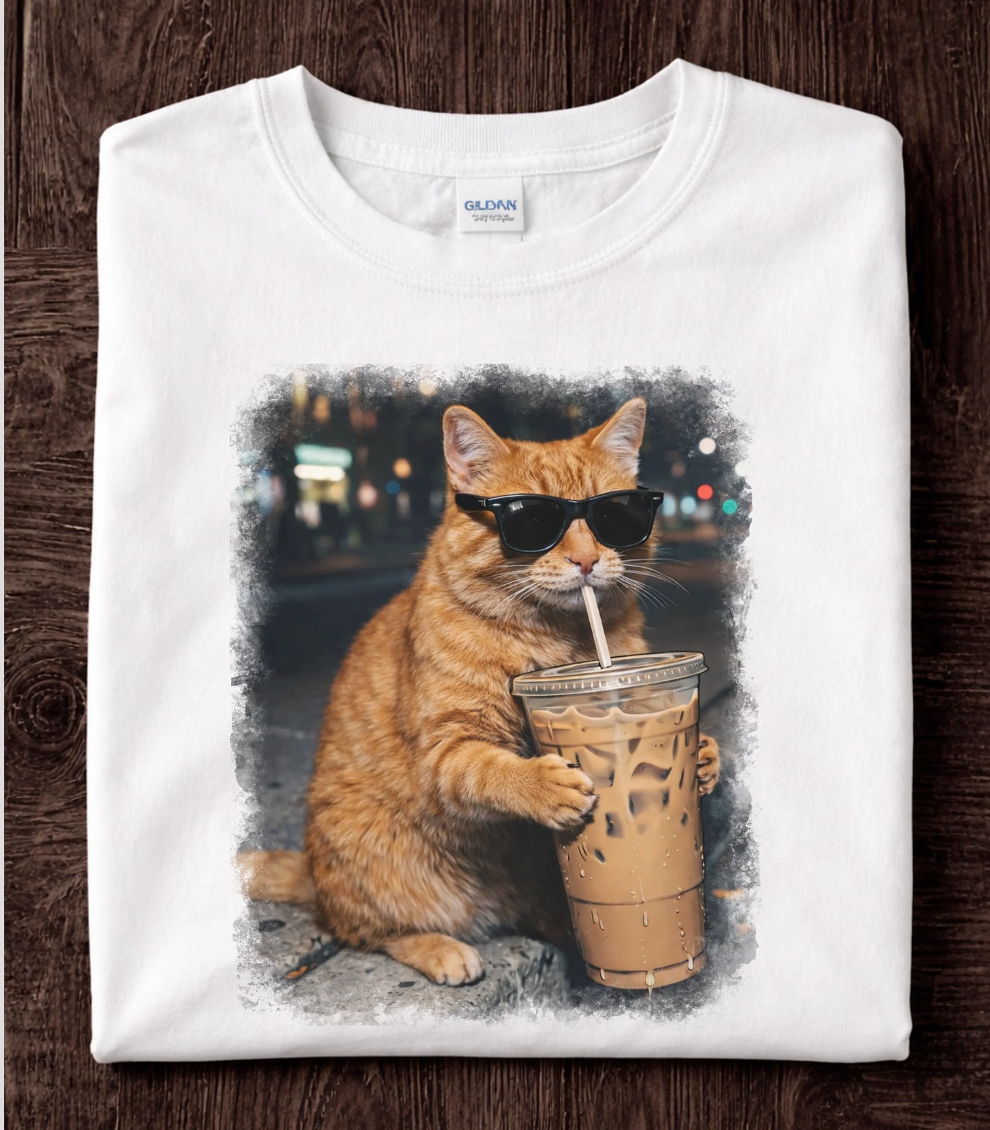 Iced Coffee Cat T-Shirt