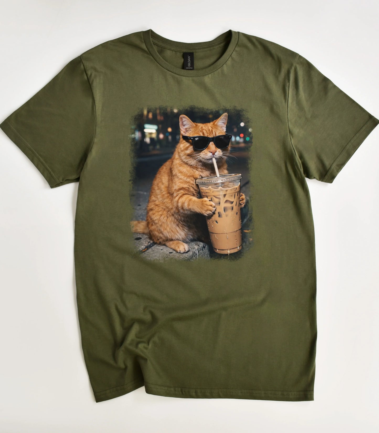 Iced Coffee Cat T-Shirt
