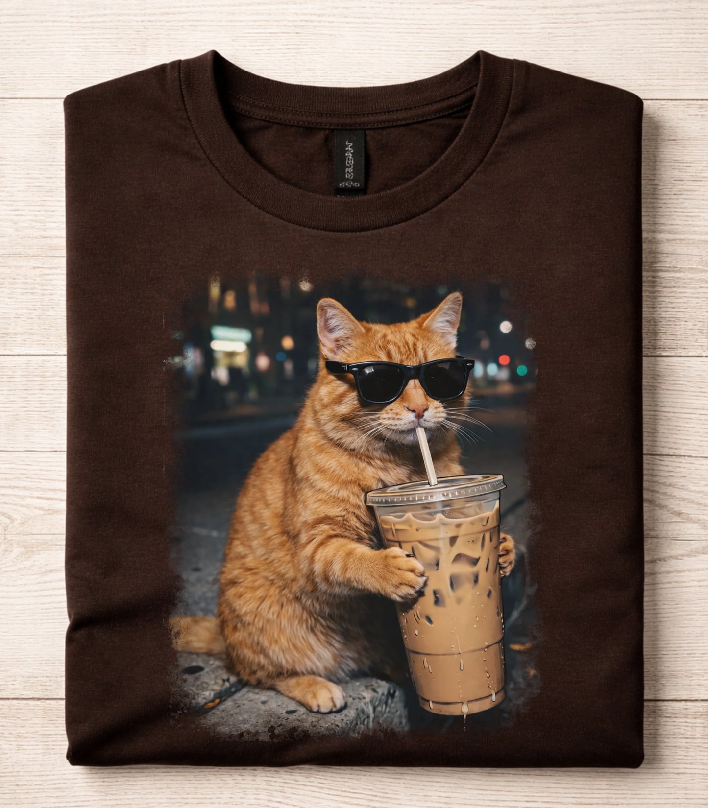 Iced Coffee Cat T-Shirt