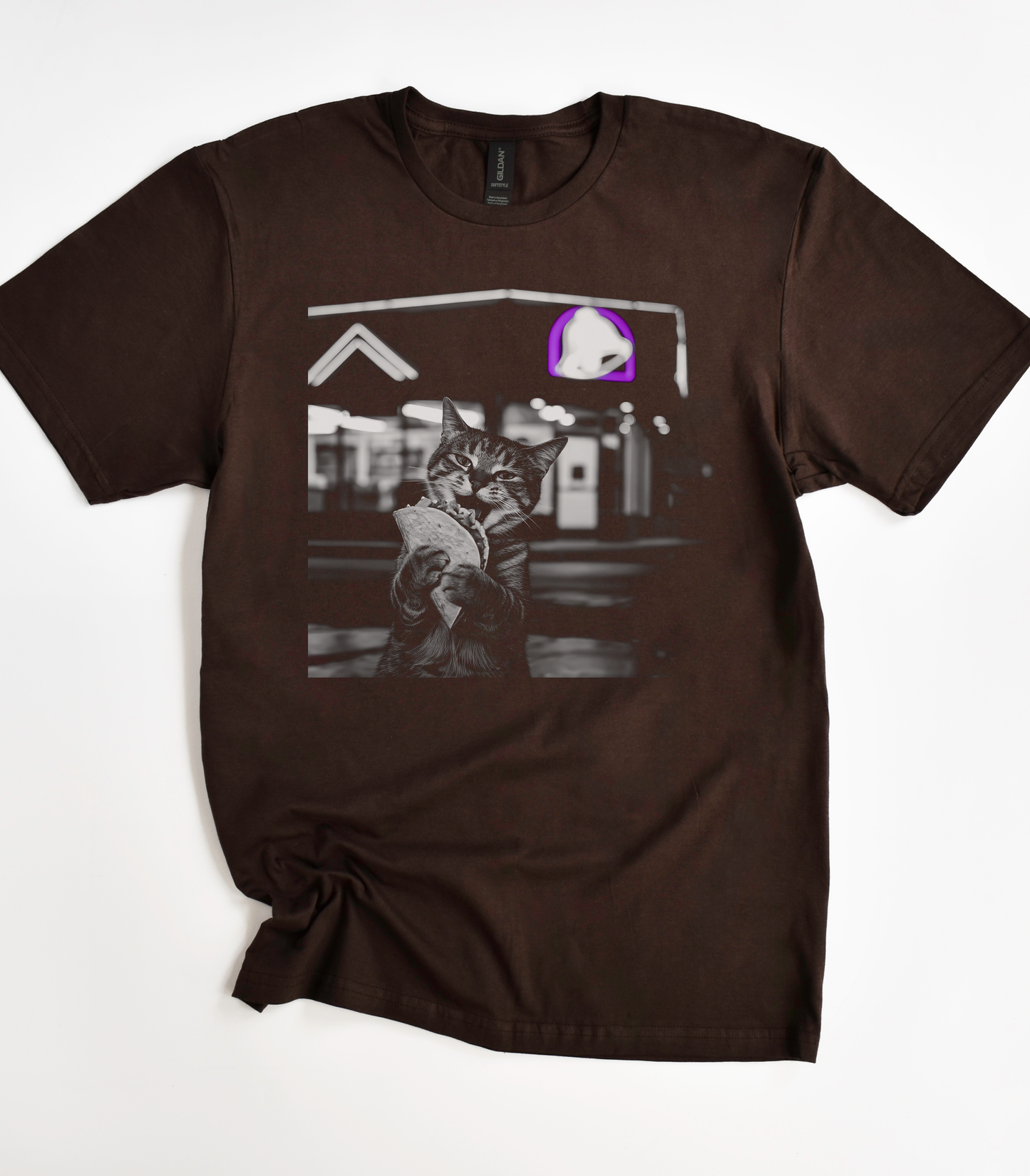 Vintage Cat Eating Taco T-Shirt