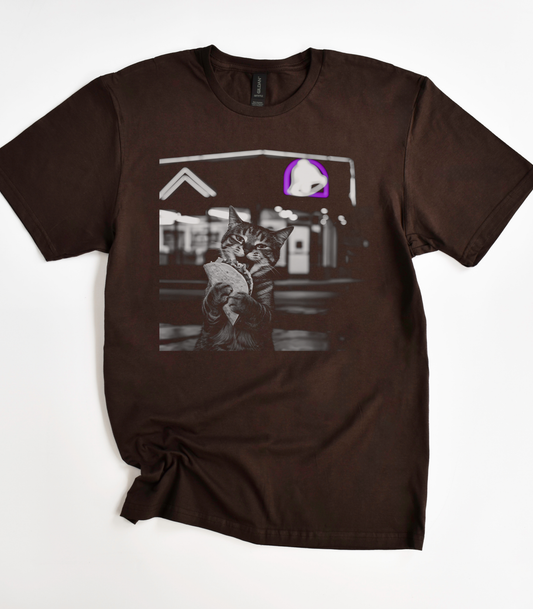 Vintage Cat Eating Taco T-Shirt