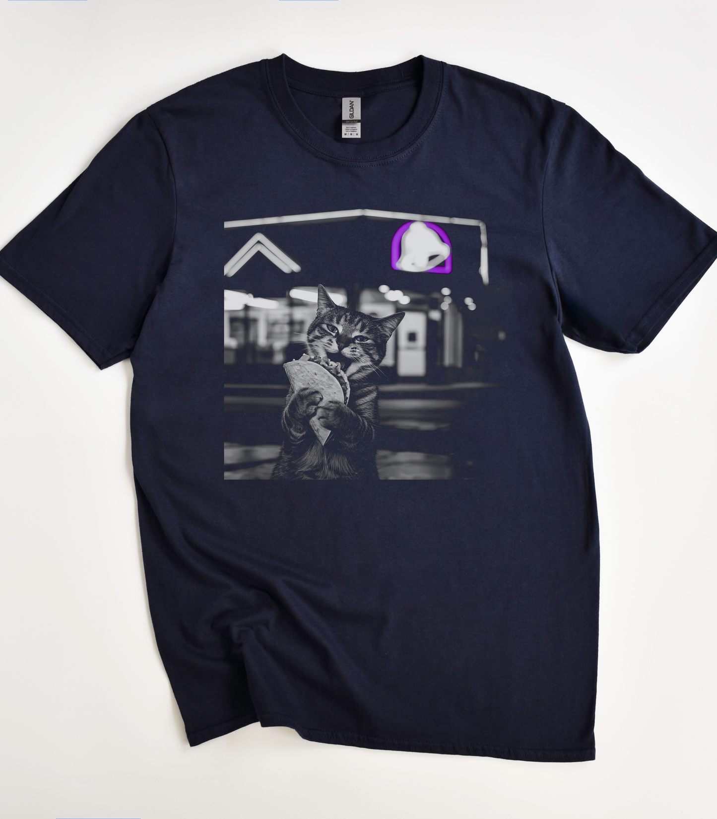 Vintage Cat Eating Taco T-Shirt