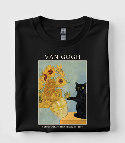 Van Gogh Cat T-Shirt