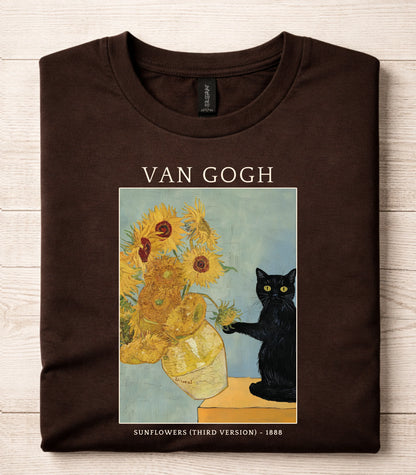 Van Gogh Cat T-Shirt