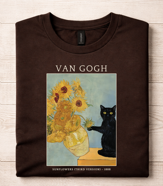 Van Gogh Cat T-Shirt