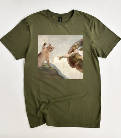 God Created Cats Funny T-Shirt
