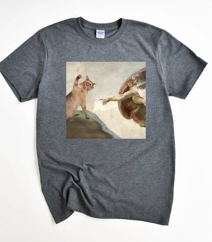 God Created Cats Funny T-Shirt