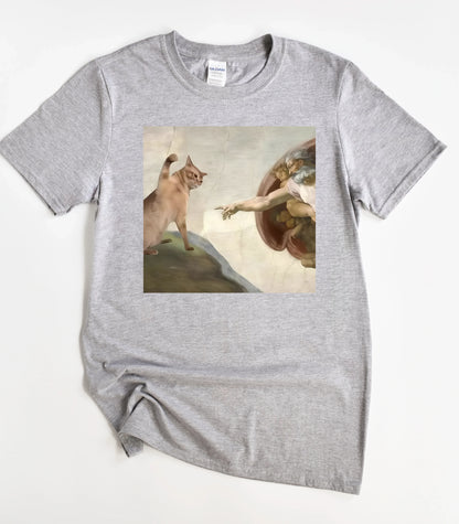 God Created Cats Funny T-Shirt