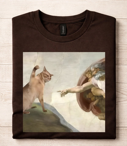 God Created Cats Funny T-Shirt