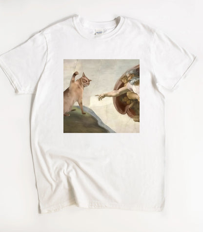 God Created Cats Funny T-Shirt