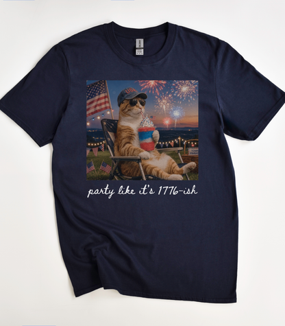 Funny Fourth Of July Cat T-Shirt