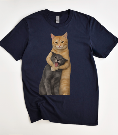 Funny Hugging Cats T-Shirt