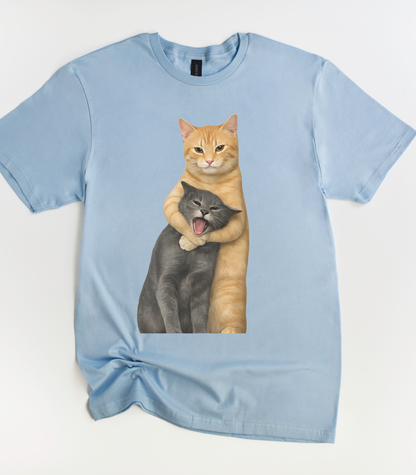 Funny Hugging Cats T-Shirt