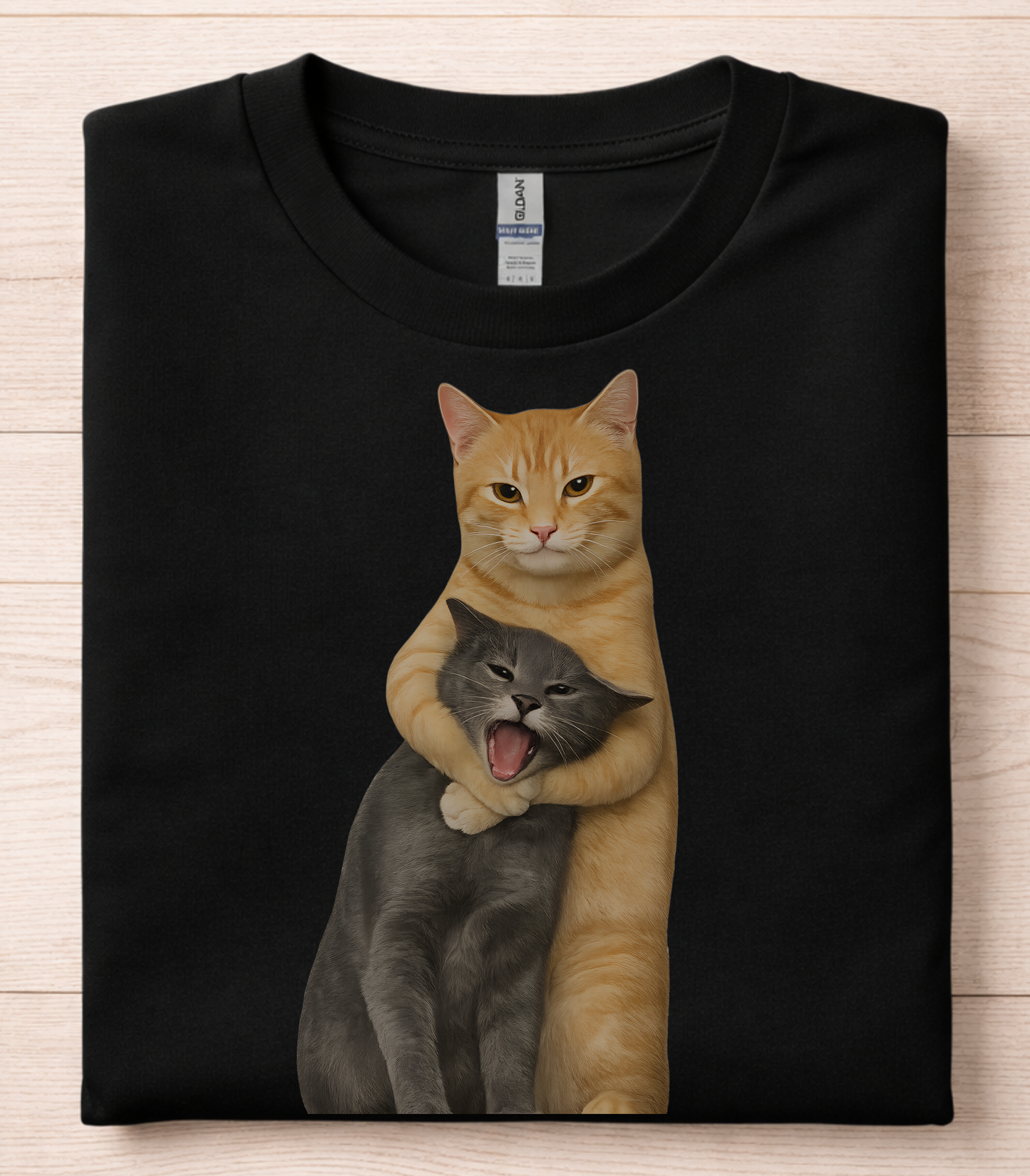 Funny Hugging Cats T-Shirt