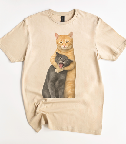Funny Hugging Cats T-Shirt