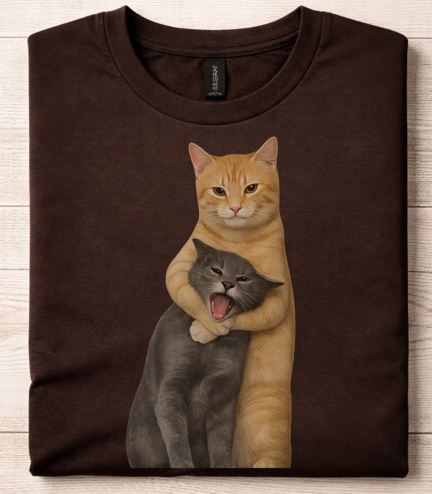 Funny Hugging Cats T-Shirt
