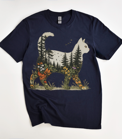 Boho Forest Cat T-Shirt
