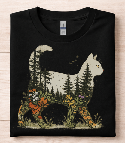 Boho Forest Cat T-Shirt