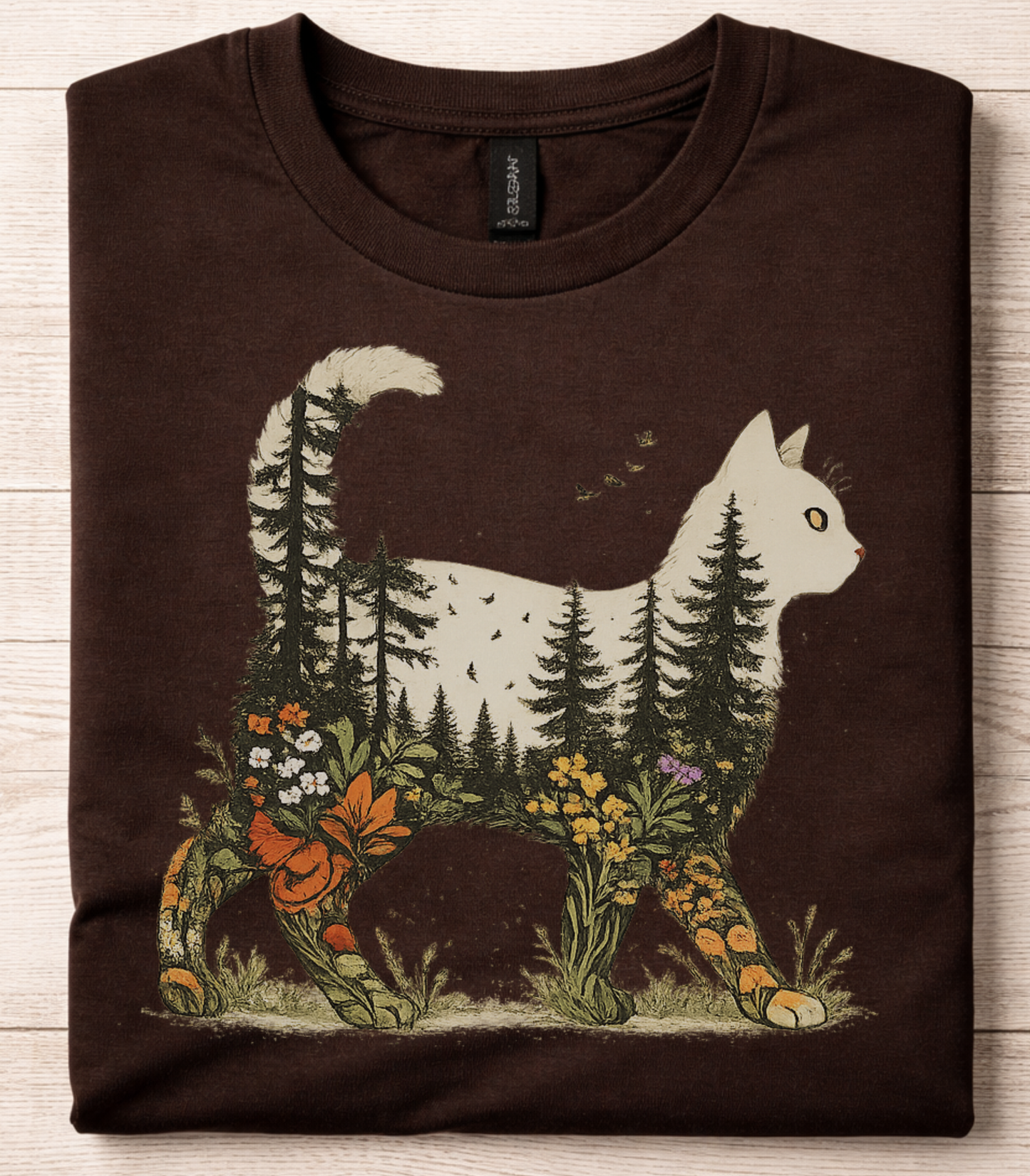 Boho Forest Cat T-Shirt