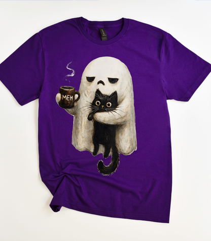 Ghost Cat Spooky Black Cat T-Shirt